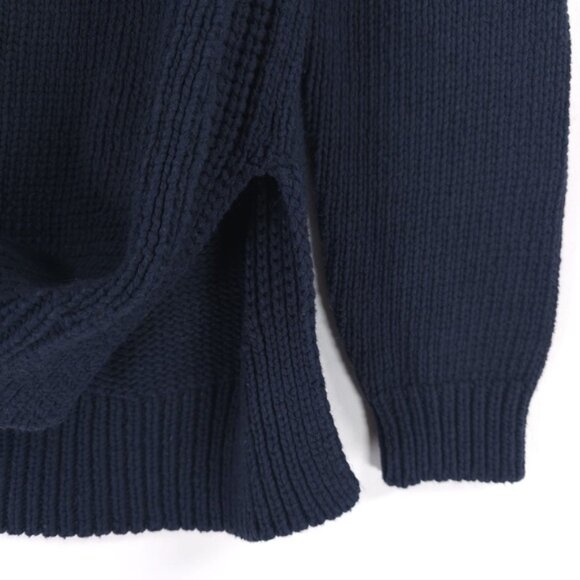 ANTHROPOLOGIE MOTH ROMANIA🇷🇴MADE Navy Asbury Laced Open Knit Sweater MEDIUM - Picture 10 of 11